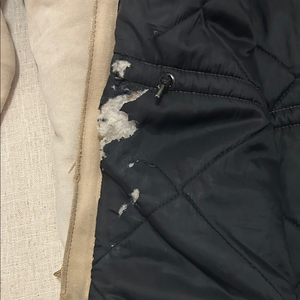 Vintage Carhartt Jacket XL Tan Thrashed Distressed Quilted Chore Barn - Picture 14 of 16